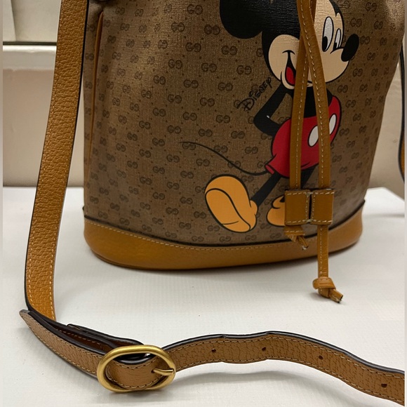 Mickey Mouse Gucci bucket shoulder adjustable crossbody bag limited edition - Picture 4 of 6